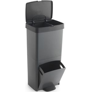 Sp Berner - Müll- oder Recyclingbehälter 70L, vertikal, 2 Fächer, Abfallbehälter, 76 cm, einfache Handhabung