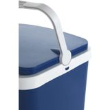 Koelbox donkerblauw 24 liter 40 x 30 x 36 cm - Koelboxen voor onderweg voor op de camping of het strand
