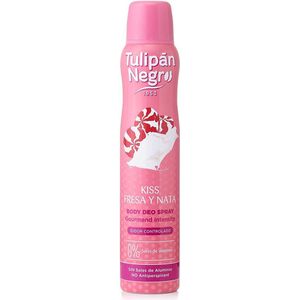 Tulipán Negro Kiss Fresa Y Nata Deodorant Spray/ Slagroom en Aardbei / Geen Aluminium - 200ml