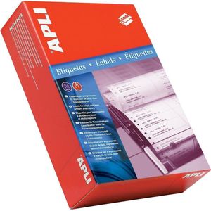APLI - Printeretiketten - Wit - 89x36 mm - 500 Lakens