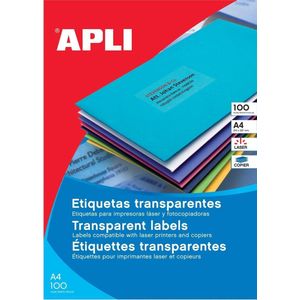Apli 809741 blisterverpakking, 20 vellen etiketten van polyester