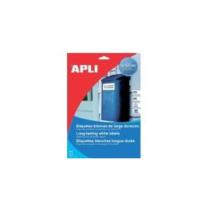 Apli weerbestendige etiketten formaat 210 x 297 mm (b x h) 20 stuks 1 per blad doos van 20 blad