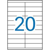 Apli - 1299 Box - Multifunctioneel Label - Wit - 105x29 Mm - Verpakking van 100 Vellen