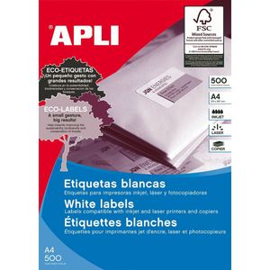 APLI 1783 - Permanente witte etiketten 70,0 x 37,0 mm 500 vellen