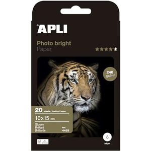 APLI 4455 Photobright fotopapier 10 x 15 cm 240 g 20 vellen