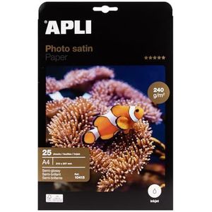 Apli 010415 fotopapier satijn, 210 x 297 mm, 240 g, 25 stuks
