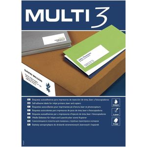 Adhesive labels MULTI 3 500 Sheets 210 x 297 mm White