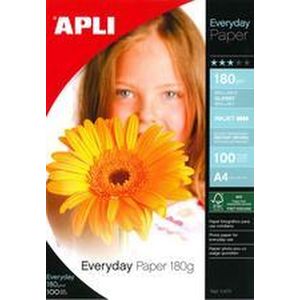 Apli - Fotopapier - Glanzend - 10 x 15 cm - 100 Vellen - 180 g/m²
