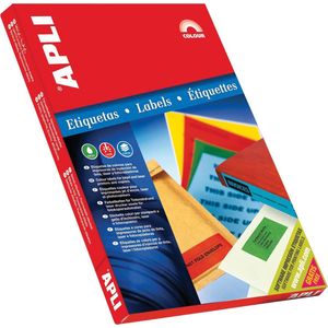 APLI 11837 - Permanente Etiketten - Groen - 70 x 37 mm - Verpakking van 100 Vel