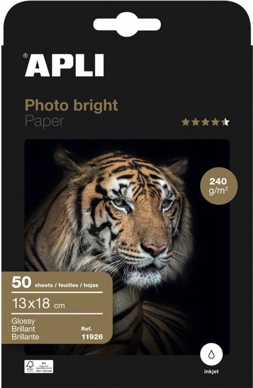 Apli - 11926 - Fotopapier - A4 - 240 g - Inhoud: 50 H