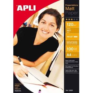 Agipa - Fotopapier - Wit - DIN A4 - 120 g/m² - Mat - 100 Vel