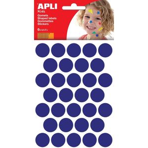 APLI Kids 13226 — Ronde rubberen zak Ø 20 mm permanent blauw 6 vel