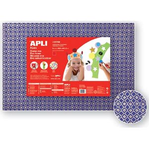 Apli Kids EVA Foam vellen 60 x 40 cm geruit glitter zilver - 3 vel