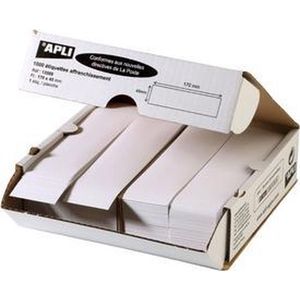 Agipa Frankieretiketten, formaat 170 x 45 mm, wit, 1000 stuks