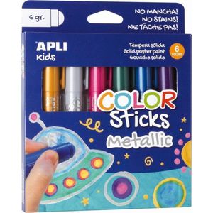 APLI KIDS VERF COLOR STICK METALLIC 6X