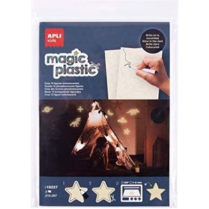APLI Kids APLI 18227 Magische kunststof Glow in the Dark, gloeit in het donker, maat A4, 3 vellen (18227)