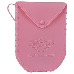 APLI 18828 Siliconen gezichtsmaskerhouder met knoopsluiting in roze