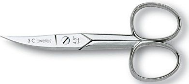 3 Claveles - Nagelschaartje - Zilverkleurig - Koolstofstaal - Gebogen 4,5 inch