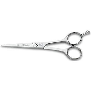 3 Claveles St Light Kappersschaar, roestvrij staal, 16,5 cm, kleur: cranberry, 16,51 cm