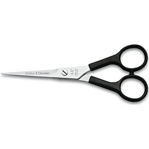 3 Claveles Relax Kappersschaar, zwart, 5,5 inch, cranberry, 14 cm