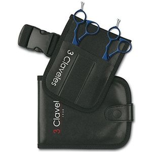 3 Claveles 12689 – Kit kapperskoffer Cinturon en schaar kappers snijden en snijden van 5,5, blauw