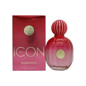 The Icon d'Antonio Banderas Eau de Parfum voor dames, langdurig, elegant, verfijnd en sensueel, vanille, bloemige en fruitige noten, ideaal voor speciale evenementen, 100 ml