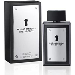 Antonio Banderas Perfumes The Secret Eau de Toilette Spray voor heren, fruitige ledergeur, 100 ml (1 stuk)