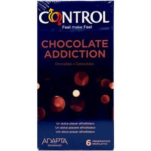 Control Chocolate, 6 voorgevormde condooms met chocolade smaak