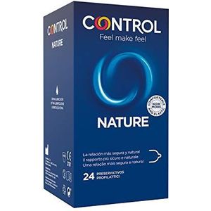 Control Naturecondooms: Box met 24 condooms voor natuurlijk genot, glijmiddel, veilige seks. Geniet van condooms met perfecte pasvorm voor een veilige verhouding.