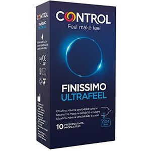Control Ultrafeel Condooms - Doos Met 10 Ultradunne, Maximale Gevoeligheid, Met Glijmiddel Voor Veilige Seks - Perfect Passend Voor Een Veilige Relatie