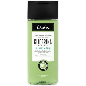 Lida - 100% natuurlijke vloeibare zeep van glycerine en aloë vera | douche- en douchegel | reinigt en hydrateert alle huidtypes | Traditionele verwerking - 600 ml