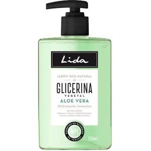 Lida - 100% natuurlijke vloeibare handzeep met glycerine en aloë vera | handgel | reinigt en hydrateert alle huidtypes grondig | traditionele bereiding - 250 ml