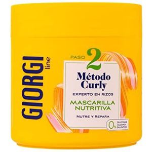 GIORGI Line - Voedend masker, curly-methode, spectaculaire krullen, 0% alcohol, 0% siliconen, 0% sulfaten, met plantaardige eiwitten en avocado - 350 ml