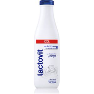 Lactovit - Voedende en hydraterende douchegel, sterke en jeugdige huid, romige en lichte textuur, geformuleerd met proteïne calcium, dagelijks gebruik, voor normale en droge huid - 900 ml