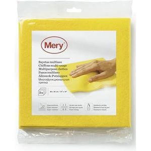 Mery 0399.01 multifunctionele doek, viscose en polyester, geel, 17 x 1,2 x 21 cm