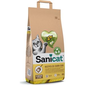 Sanicat Mais - Kattenbakvulling Klontvormend - Gerecycled Maïs - 6 liter