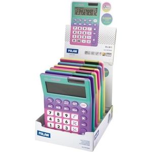 Milan Display Box 6 Sunset 12 Digit Calculators Zilver