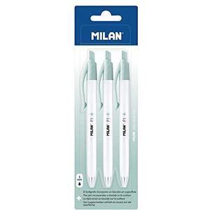 MILAN Blister 3 balpen P1 blauwe inkt, editie +, BWM10253IBG