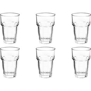Sendez 6 Kleurrijke Drinkglazen, inhoud 350 ml, waterglazen, sapglazen, longdrinkglazen, cocktailglazen