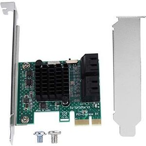 PCIE naar SATA-adapter, PCIE naar SATA 3.0 uitbreidingskaart, 4-poorts PCIE naar SATA 3.0 uitbreidingscontrollerkaartadapter 6G, SATA controller uitbreidingskaart met SATA3.0 interface