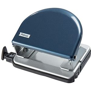 PETRUS 33759 - Kantoorboormachine met 2 gaten, klassiek model 52, blauw/zilver