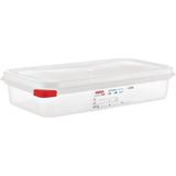 Araven 03352 PP set van 4 voedselcontainers met deksel, GN 1/3, 2,5 l, handvat 65 mm