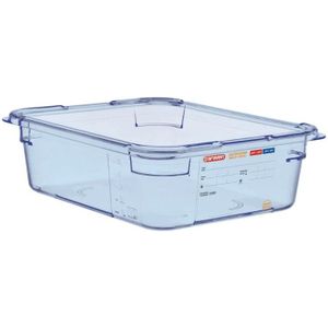 Araven GP584 ABS GN 1/2 formaat voedselopslagcontainer, 100mm x 325mm x 265mm, blauw