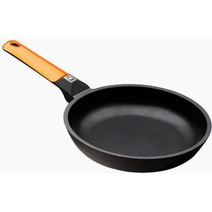 BRA Efficient Orange - Pan 18 cm, gegoten aluminium met Teflon Platinum Plus antiaanbaklaag, zonder PFOA, compatibel met alle warmtebronnen, inclusief inductie