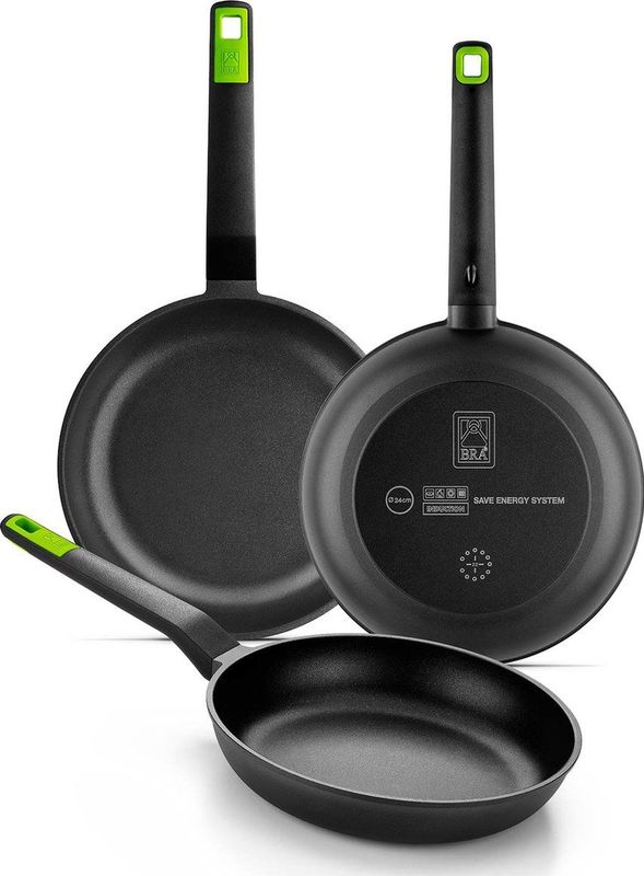 BRA - GASTRO A841202 - Pannenset - Aluminium - 3 Stuks