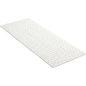 TATAY SBS Antislip badmat van rubber met 126 zuignappen, rechthoekig, diamantpatroon, wit, 96 x 36 cm