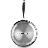 Ibili - Triply - Hapjespan - Zilver - 28 cm - Drielaagse Constructie