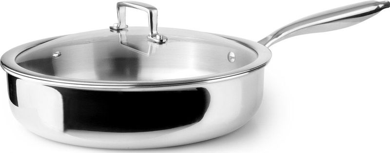 Ibili - Triply - Hapjespan - Zilver - 28 cm - Drielaagse Constructie