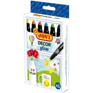 Wachsmalstifte Jovidecor glass VE=6 St&#252;ck sortiert