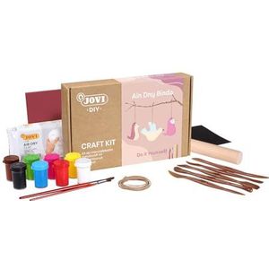 Jovi DIY Air Dry Birds Knutselset voor het maken van vogels van witte luchtgedroogde klei + verf en gereedschap (2701)